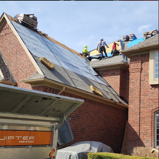 True Built Home Pros crew replacing a residential roof