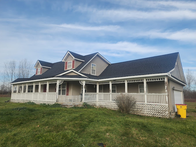 Roof repair in progress
